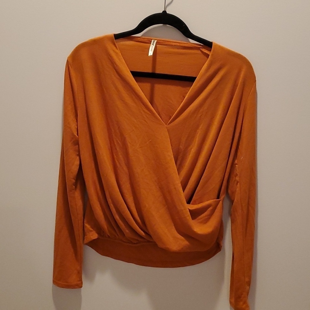 Gold long sleeve top